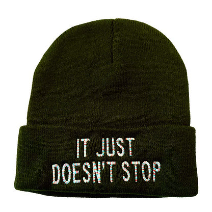 IT JUST DOESN'T STOP Stocking Cap - Front View